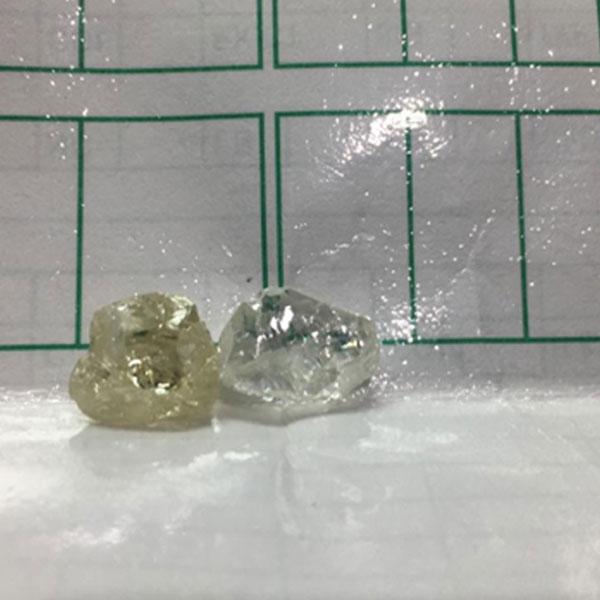 Rough diamond after boiling