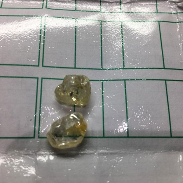 Rough diamond before boiling