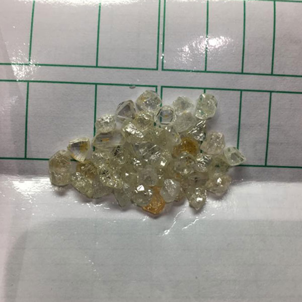 Rough diamond before boiling