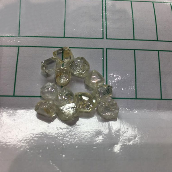 Rough diamond before boiling