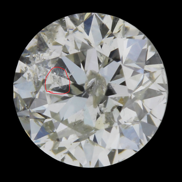 Rough diamond after boiling