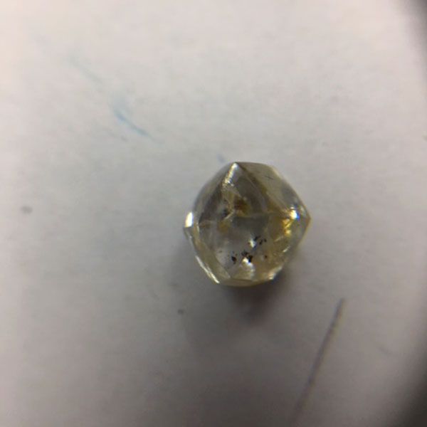 Rough diamond before boiling