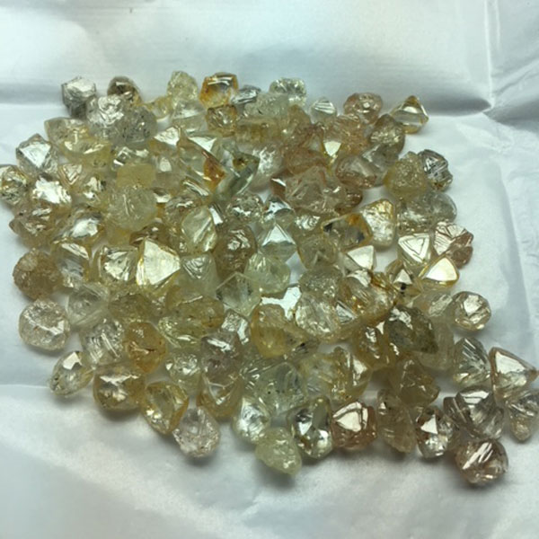 Rough diamond before boiling
